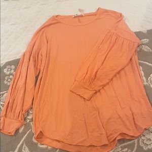 Coral Puff Long Sleeve Top